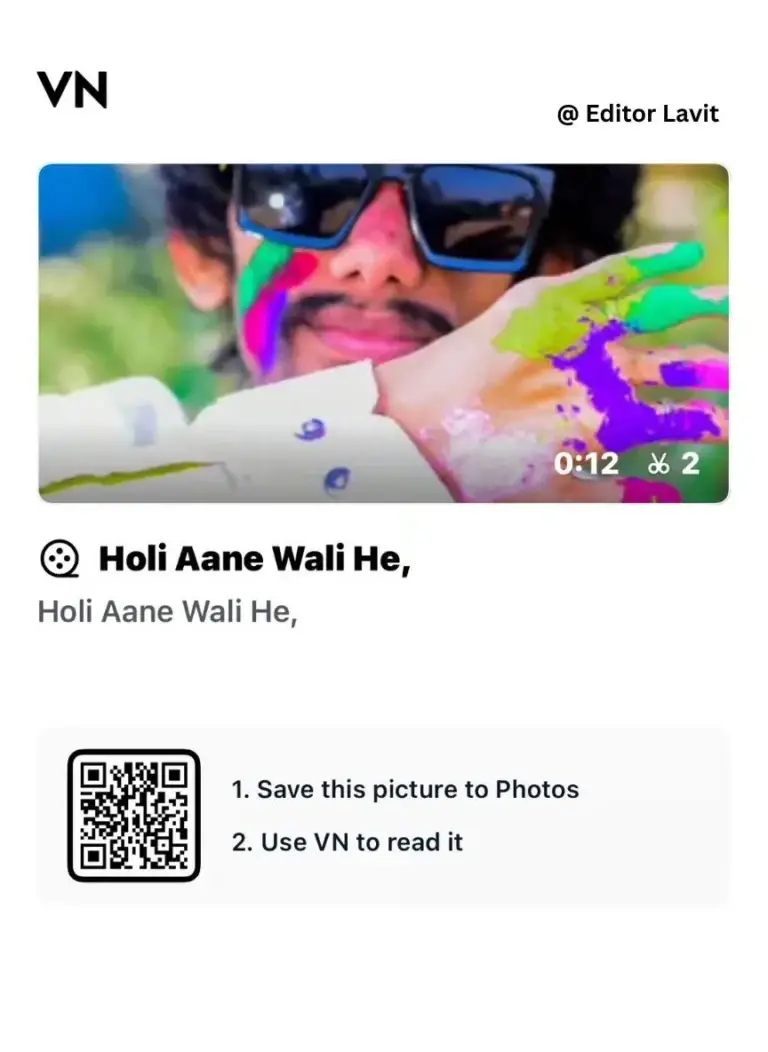 Holi VN Template QR Code