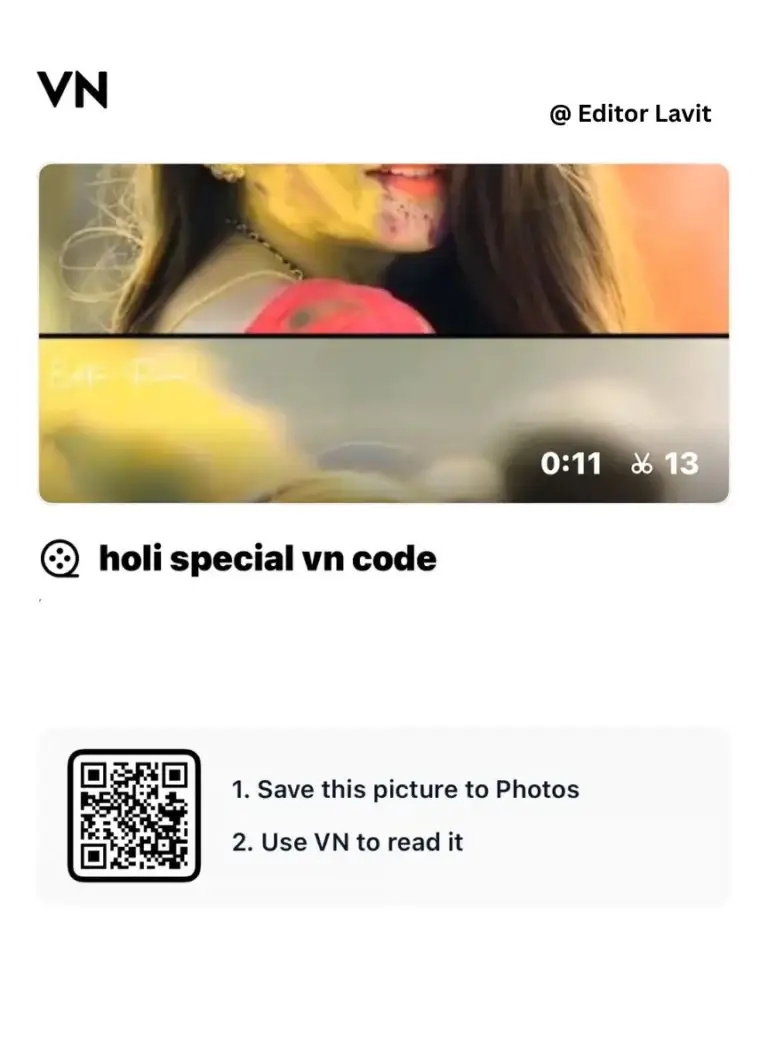 Holi VN Template QR Code
