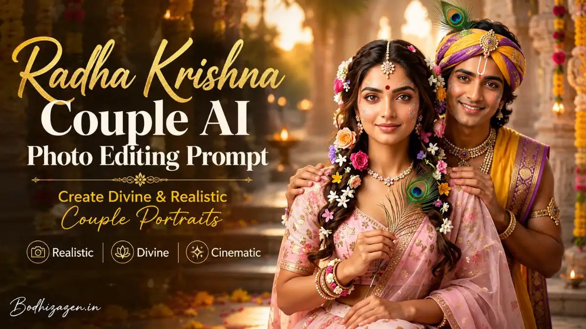 Radha Krishna Couple AI Photo Editing Prompt