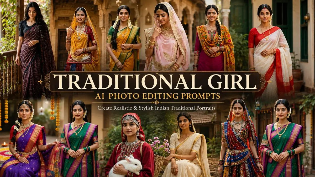 Traditional Girl AI Photo Editing Prompts