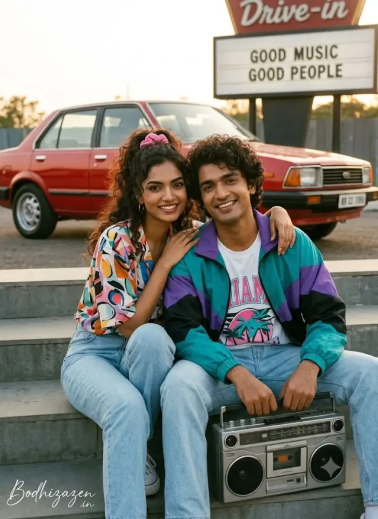 80s Couple AI Photo Editing Prompt