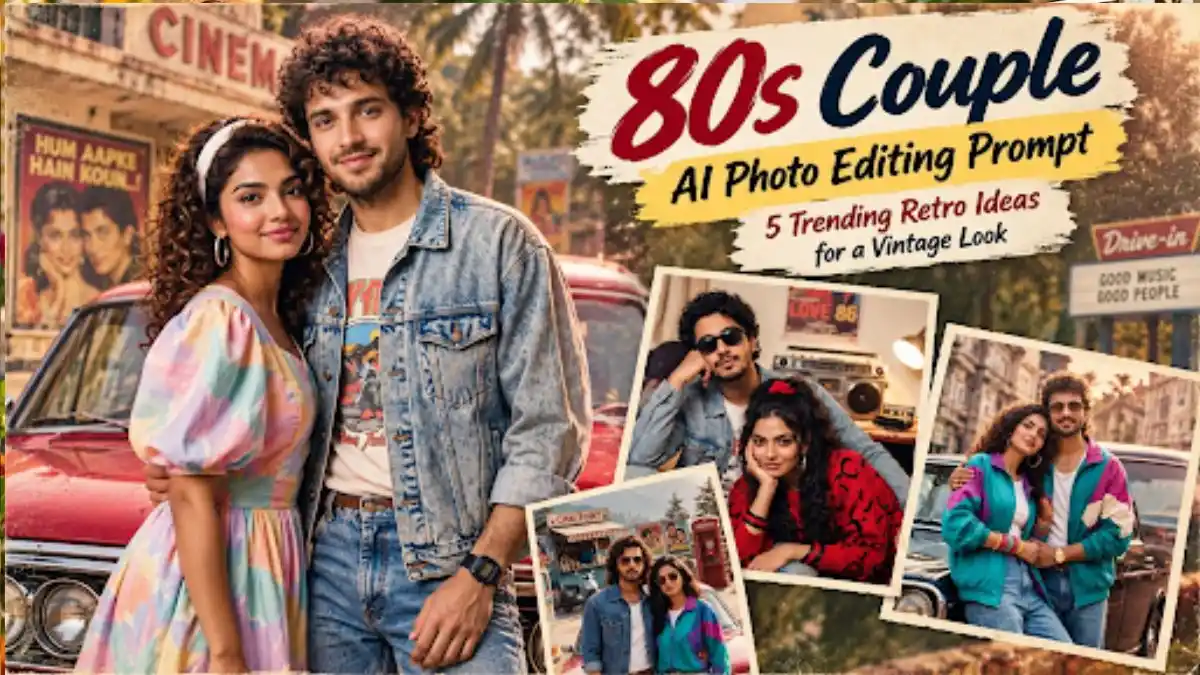 80s Couple AI Photo Editing Prompt