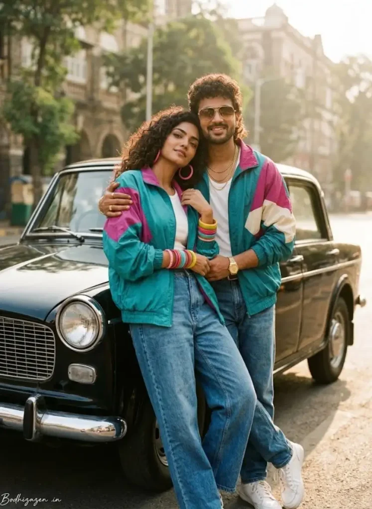 80s Couple AI Photo Editing Prompt