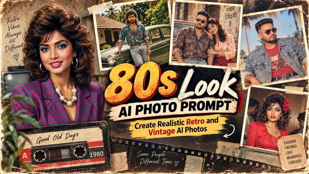 80s Look AI Photo Editing Prompt