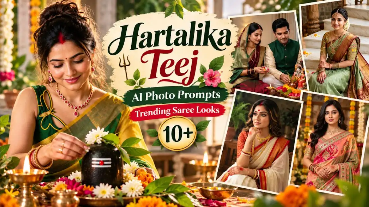 Hartalika Teej AI Photo Editing Prompt